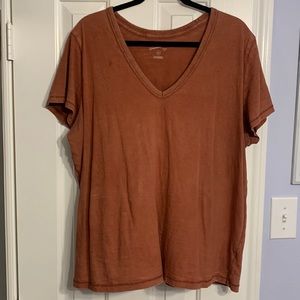 Universal Thread V-Neck Tee - Brick - Size XXL